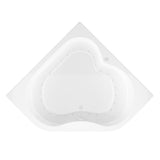 Beryl 5 ft. Acrylic Corner Drop-in Air Bathtub in White - Super Arbor