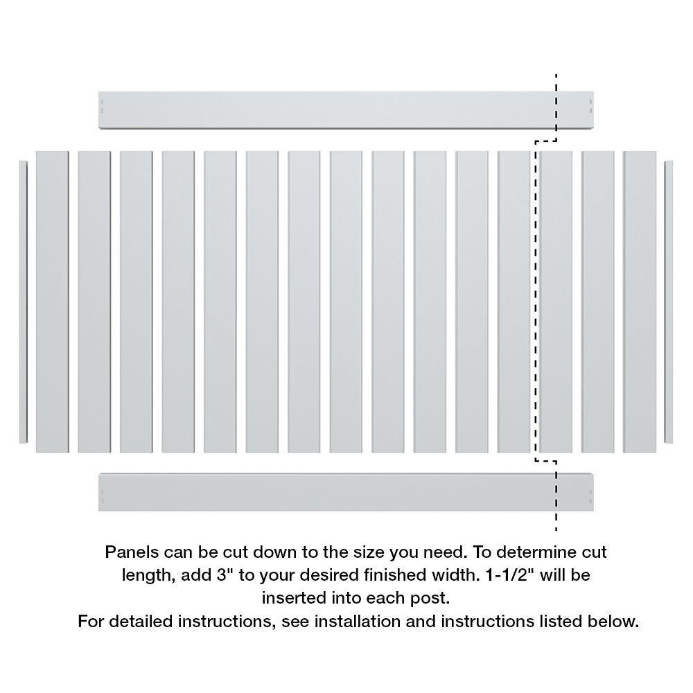 Veranda 6 ft. x 6 ft. Wicker Lattice Vinyl Top Fence Panel