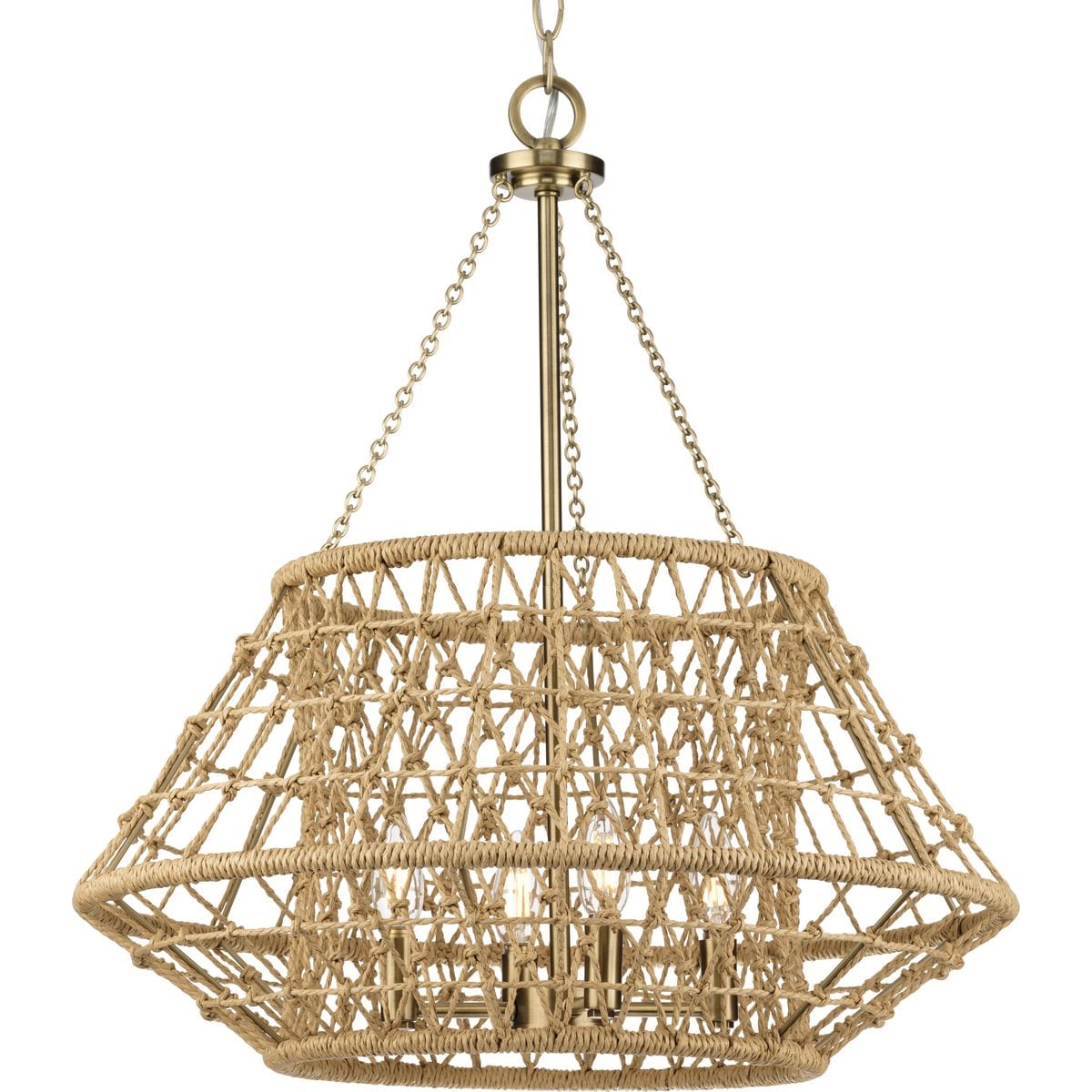 Progress Lighting Laila 4-Light Coastal Chandelier