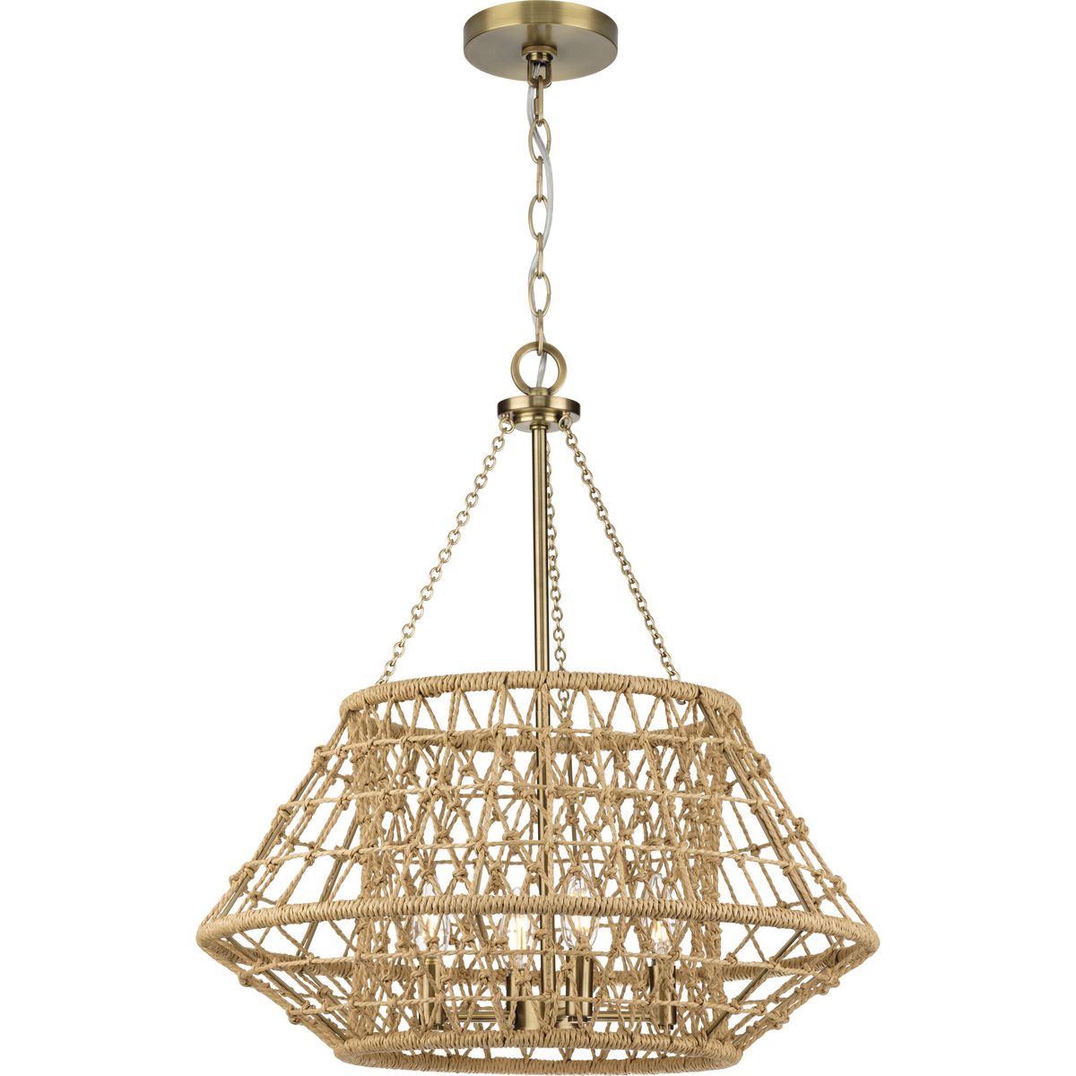 Progress Lighting Laila 4-Light Coastal Chandelier