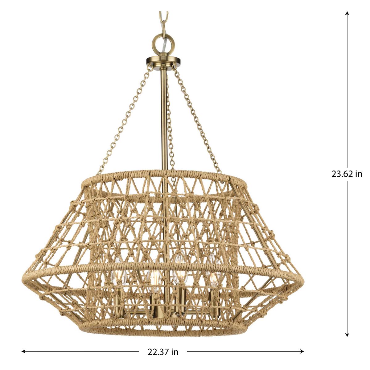Progress Lighting Laila 4-Light Coastal Chandelier