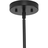 Progress Lighting Haas 4-Light Matte Black Mid-century Chandelier