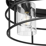 Progress Lighting Burgess 4-Light Matte Black Craftsman Chandelier