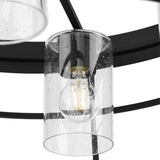 Progress Lighting Burgess 4-Light Matte Black Craftsman Chandelier