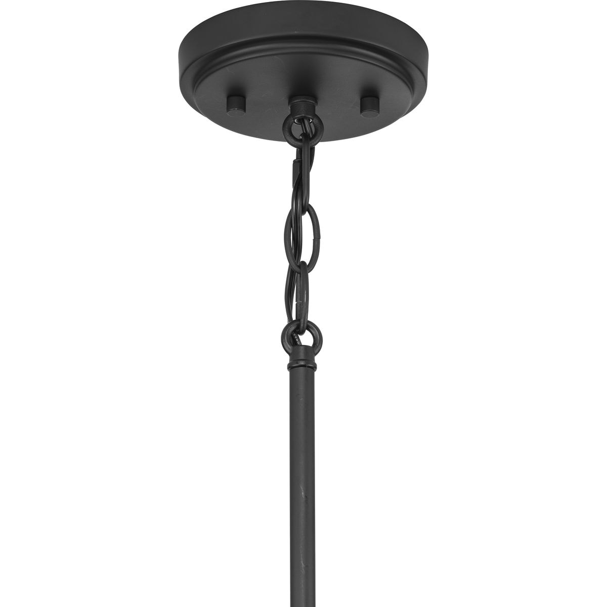 Progress Lighting Burgess 4-Light Matte Black Craftsman Chandelier