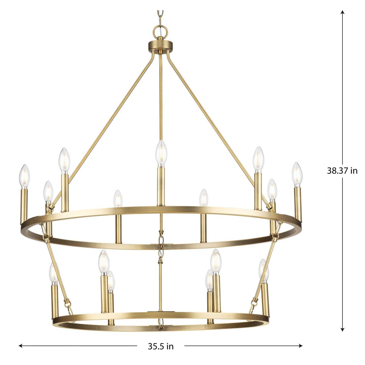 Progress Lighting Gilliam 15-Light Farmhouse Chandelier