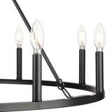 Progress Lighting Gilliam 9-Light Matte Black Farmhouse Chandelier