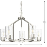 Progress Lighting Goodwin 5-Light Brushed Nickel Farmhouse Chandelier