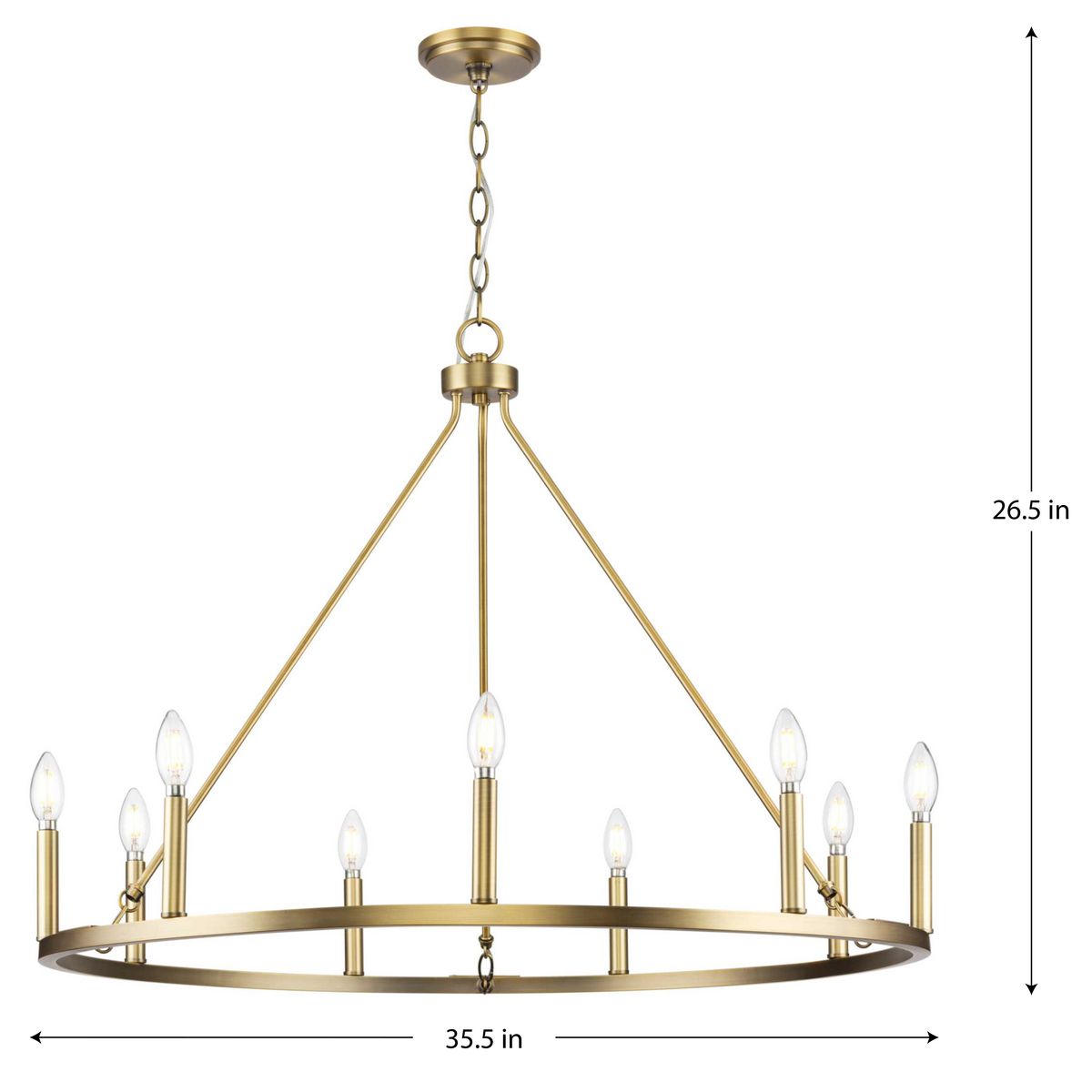 Progress Lighting Gilliam 9-Light Farmhouse Chandelier