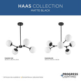 Progress Lighting Haas 4-Light Brushed Bronze Mid-century Chandelier