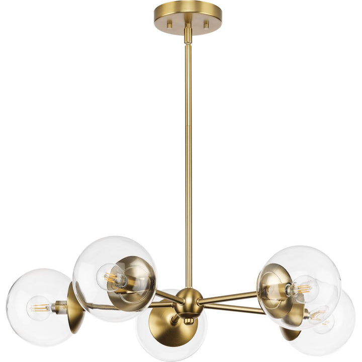 Progress Lighting Atwell 5-Light Brushed Bronze Mid-century Chandelier