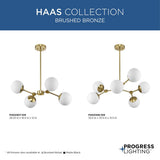 Progress Lighting Haas 4-Light Matte Black Mid-century Chandelier