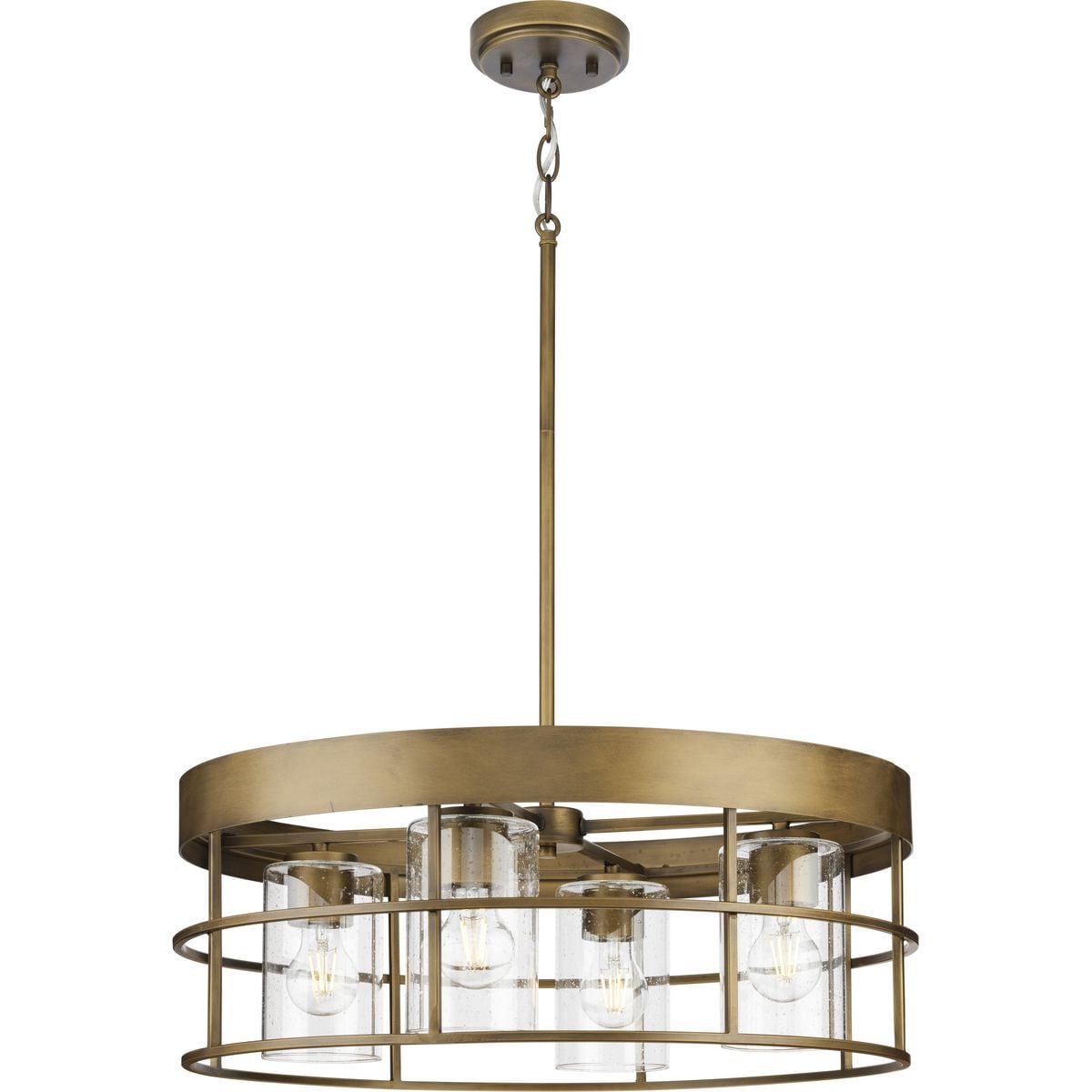 Progress Lighting Burgess 4-Light Bronze Craftsman Chandelier