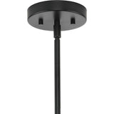 Progress Lighting Haas 6-Light Matte Black Mid-century Chandelier