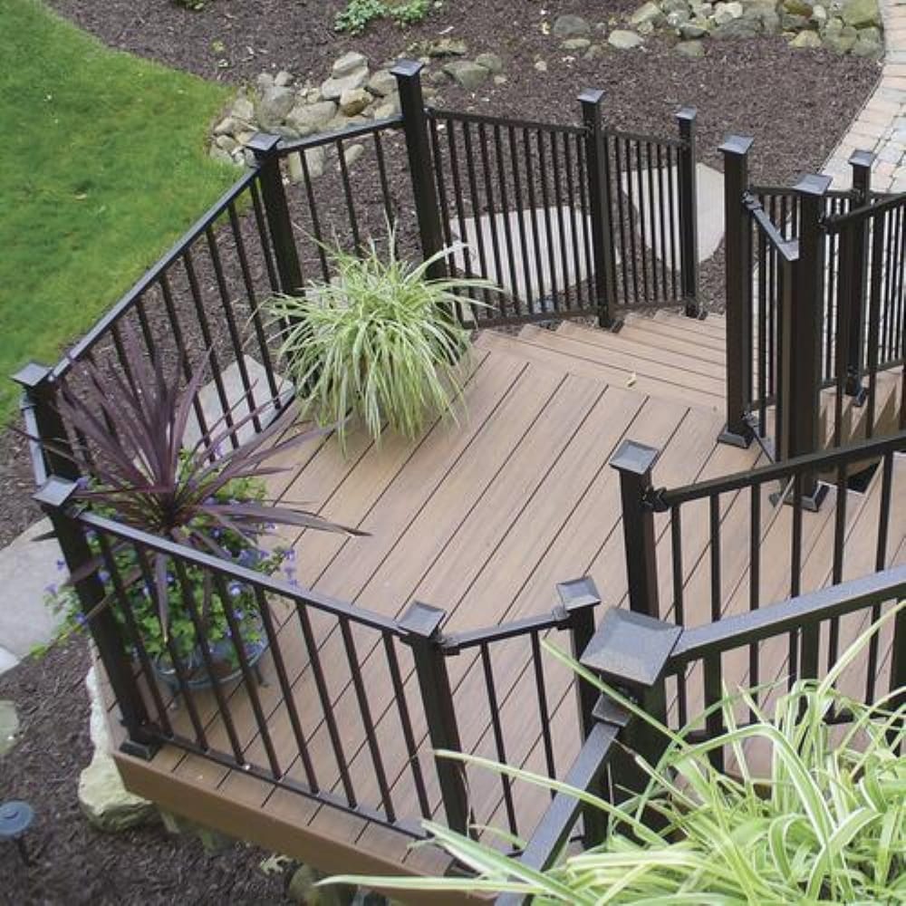 Fortress Building Products 48-ft x 34-in Antique Bronze Steel Deck Rail Kit