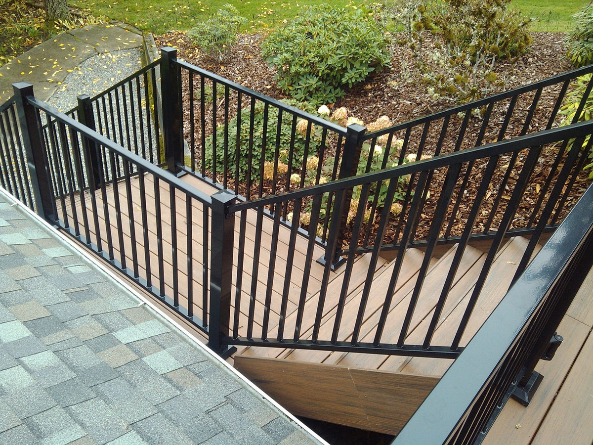 Fortress Building Products 36-ft x 40-in Black Sand Aluminum Deck Rail Kit