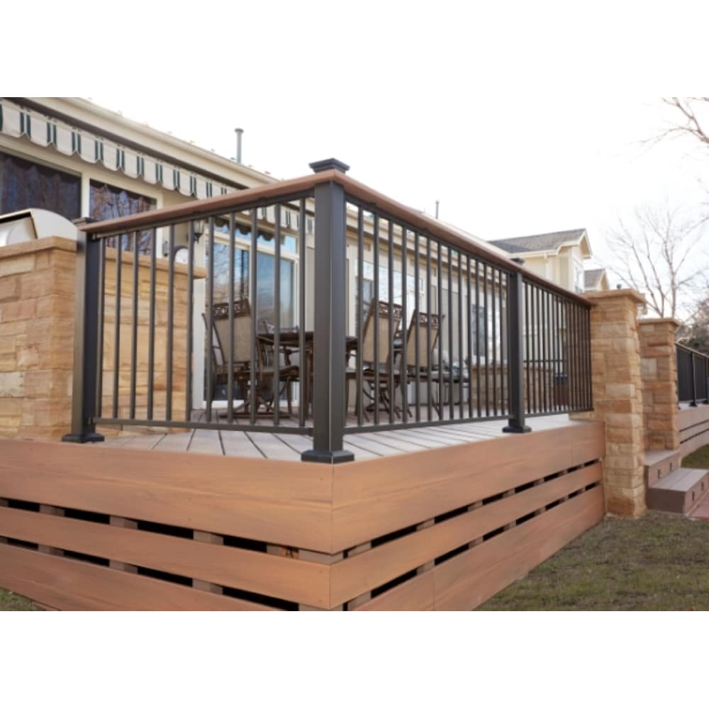 Fortress Building Products 12-ft x 40-in Black Sand Steel Deck Rail Kit