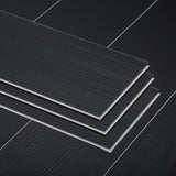 Lucida USA (Sample) Maxcore Tourmaline Black Wood Look 28-mil Waterproof Interlocking Luxury Vinyl Plank
