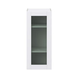 Hugo&Borg Rosemont 15-in W x 35-in H x 14-in D Glacier White Wall Fully Assembled Cabinet (Glass Panel Shaker Door Style)