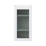Hugo&Borg Rosemont 18-in W x 35-in H x 14-in D Glacier White Wall Fully Assembled Cabinet (Glass Panel Shaker Door Style)