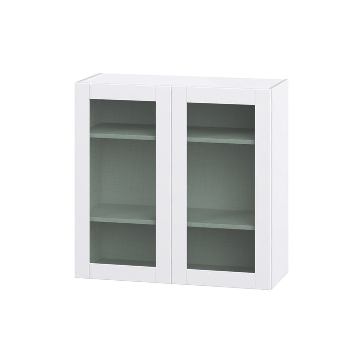 Hugo&Borg Lasalle 36-in W x 40-in H x 14-in D Bright White Slab Wall Fully Assembled Cabinet (Flat Panel Slab Door Style)