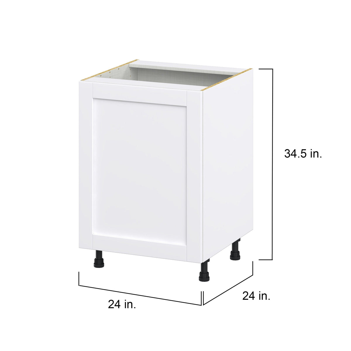 Hugo&Borg Rosemont 24-in W x 34.5-in H x 24-in D Glacier White Base Fully Assembled Cabinet (Flat Panel Shaker Door Style)
