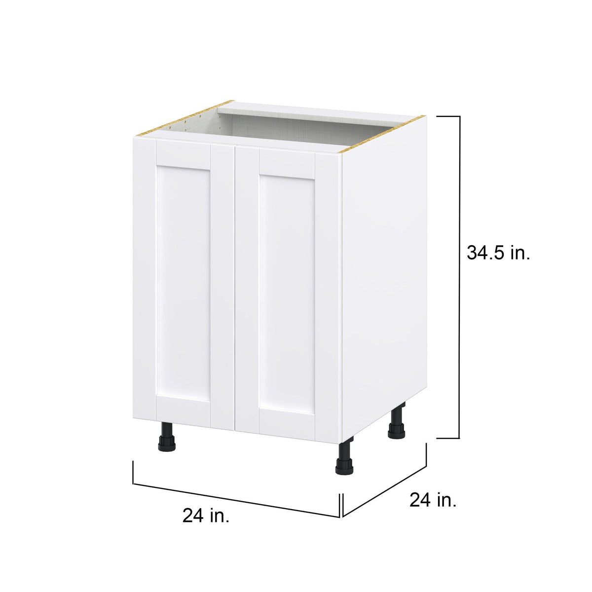 Hugo&Borg Rosemont 24-in W x 34.5-in H x 24-in D Glacier White Base Fully Assembled Cabinet (Flat Panel Shaker Door Style)