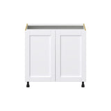 Hugo&Borg Rosemont 36-in W x 34.5-in H x 24-in D Glacier White Base Fully Assembled Cabinet (Flat Panel Shaker Door Style)