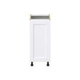 Hugo&Borg Rosemont 15-in W x 34.5-in H x 24-in D Glacier White 3-Drawers Base Fully Assembled Cabinet (Flat Panel Shaker Style)