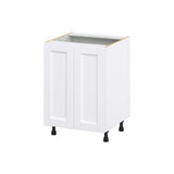 Hugo&Borg Rosemont 24-in W x 34.5-in H x 24-in D Glacier White 3-Drawers Base Fully Assembled Cabinet (Flat Panel Shaker Style)