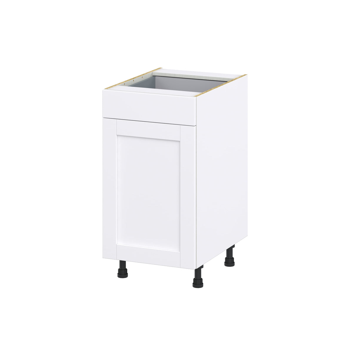 Hugo&Borg Rosemont 18-in W x 34.5-in H x 24-in D Glacier White 1-Drawer Base Fully Assembled Cabinet (Flat Panel Shaker Style)