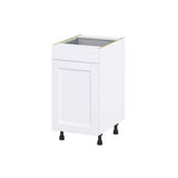Hugo&Borg Rosemont 18-in W x 34.5-in H x 24-in D Glacier White 1-Drawer Base Fully Assembled Cabinet (Flat Panel Shaker Style)