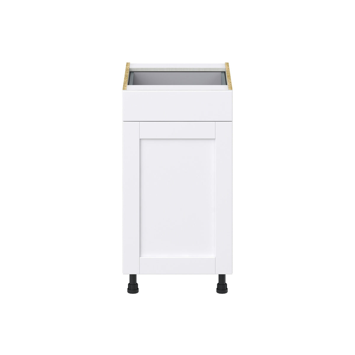 Hugo&Borg Rosemont 18-in W x 34.5-in H x 24-in D Glacier White 1-Drawer Base Fully Assembled Cabinet (Flat Panel Shaker Style)