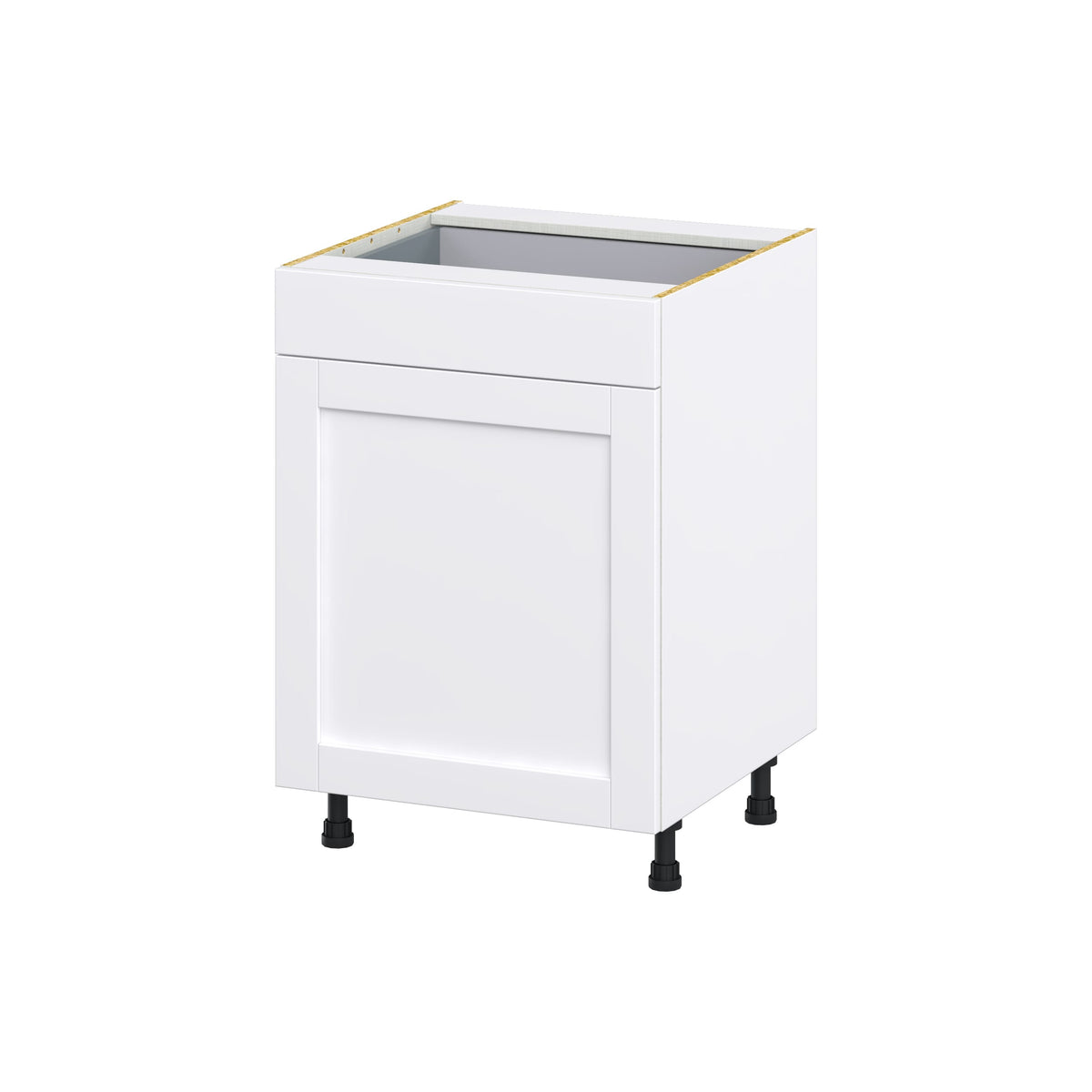 Hugo&Borg Rosemont 24-in W x 34.5-in H x 24-in D Glacier White 1-Drawer Base Fully Assembled Cabinet (Flat Panel Shaker Style)