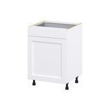 Hugo&Borg Rosemont 24-in W x 34.5-in H x 24-in D Glacier White 1-Drawer Base Fully Assembled Cabinet (Flat Panel Shaker Style)