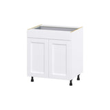 Hugo&Borg Rosemont 30-in W x 34.5-in H x 24-in D Glacier White 1-Drawer Base Fully Assembled Cabinet (Flat Panel Shaker Style)