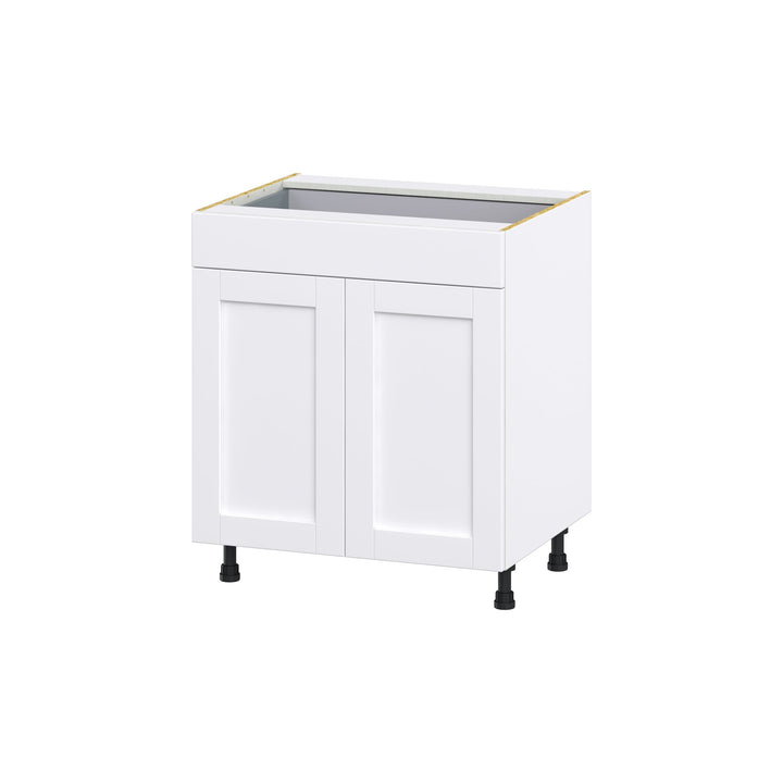 Hugo&Borg Rosemont 30-in W x 34.5-in H x 24-in D Glacier White 1-Drawer Base Fully Assembled Cabinet (Flat Panel Shaker Style)