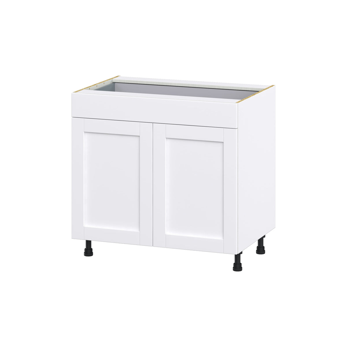 Hugo&Borg Rosemont 36-in W x 34.5-in H x 24-in D Glacier White 1-Drawer Base Fully Assembled Cabinet (Flat Panel Shaker Style)