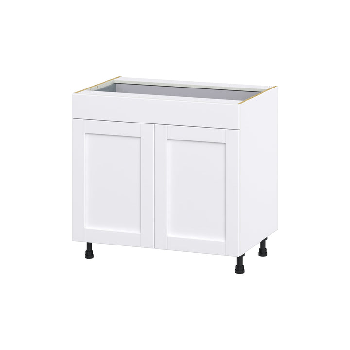 Hugo&Borg Rosemont 36-in W x 34.5-in H x 24-in D Glacier White 1-Drawer Base Fully Assembled Cabinet (Flat Panel Shaker Style)