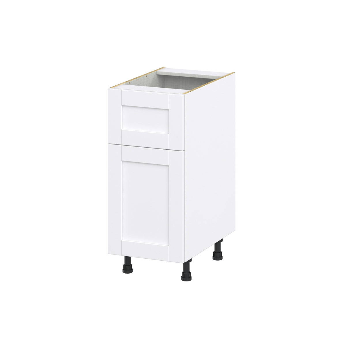 Hugo&Borg Rosemont 15-in W x 34.5-in H x 24-in D Glacier White 1-Drawer Base Fully Assembled Cabinet (Flat Panel Shaker Style)