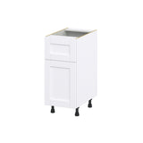 Hugo&Borg Rosemont 15-in W x 34.5-in H x 24-in D Glacier White 1-Drawer Base Fully Assembled Cabinet (Flat Panel Shaker Style)