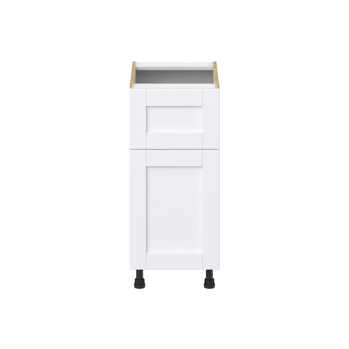 Hugo&Borg Rosemont 15-in W x 34.5-in H x 24-in D Glacier White 1-Drawer Base Fully Assembled Cabinet (Flat Panel Shaker Style)