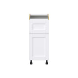 Hugo&Borg Rosemont 15-in W x 34.5-in H x 24-in D Glacier White 1-Drawer Base Fully Assembled Cabinet (Flat Panel Shaker Style)
