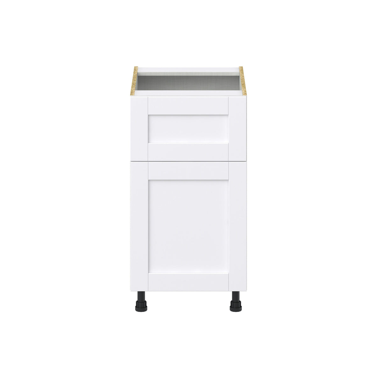 Hugo&Borg Rosemont 18-in W x 34.5-in H x 24-in D Glacier White 1-Drawer Base Fully Assembled Cabinet (Flat Panel Shaker Style)