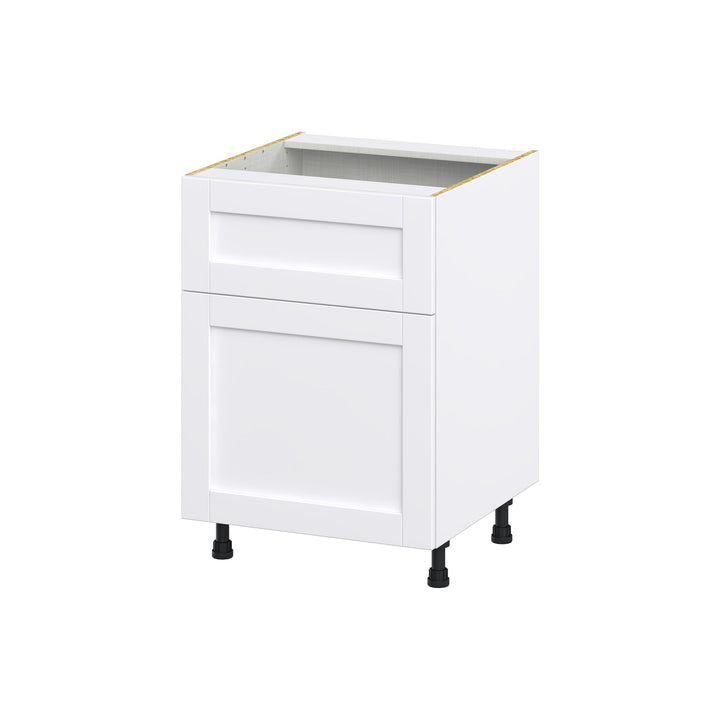 Hugo&Borg Rosemont 24-in W x 34.5-in H x 24-in D Glacier White 1-Drawer Base Fully Assembled Cabinet (Flat Panel Shaker Style)