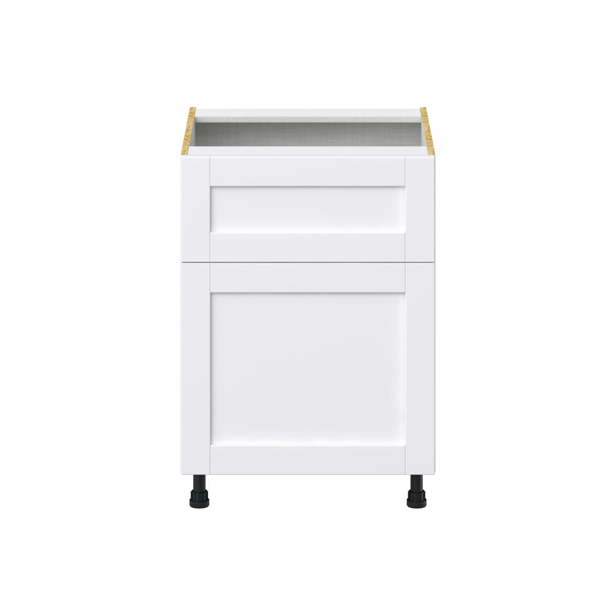 Hugo&Borg Rosemont 24-in W x 34.5-in H x 24-in D Glacier White 1-Drawer Base Fully Assembled Cabinet (Flat Panel Shaker Style)