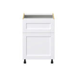 Hugo&Borg Rosemont 24-in W x 34.5-in H x 24-in D Glacier White 1-Drawer Base Fully Assembled Cabinet (Flat Panel Shaker Style)