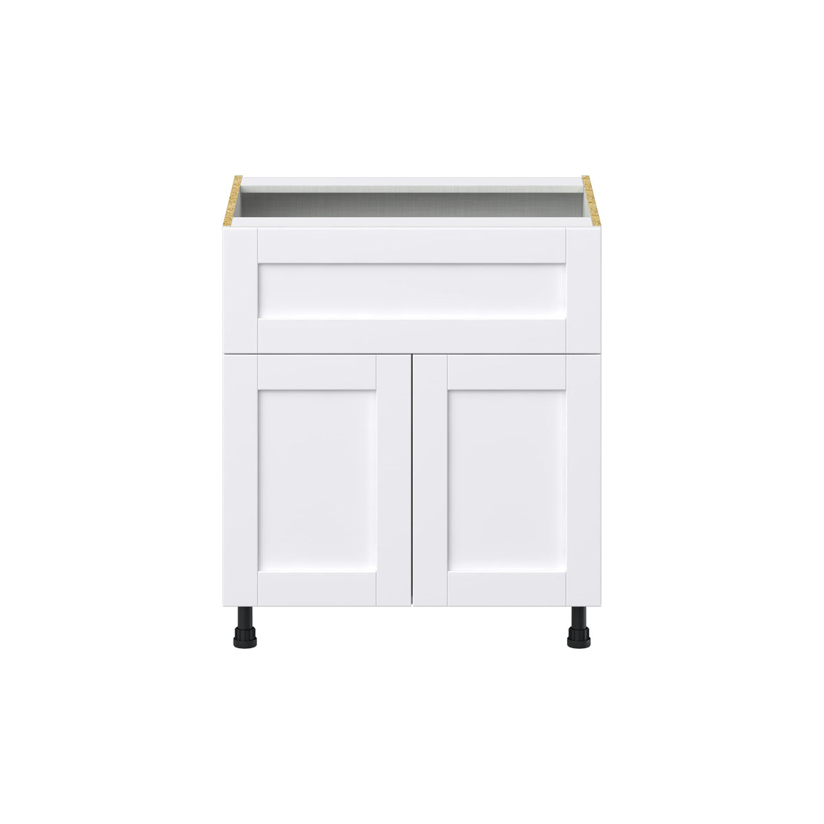 Hugo&Borg Rosemont 30-in W x 34.5-in H x 24-in D Glacier White 1-Drawer Base Fully Assembled Cabinet (Flat Panel Shaker Style)