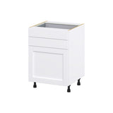Hugo&Borg Rosemont 24-in W x 34.5-in H x 24-in D Glacier White 2-Drawers Base Fully Assembled Cabinet (Flat Panel Shaker Style)