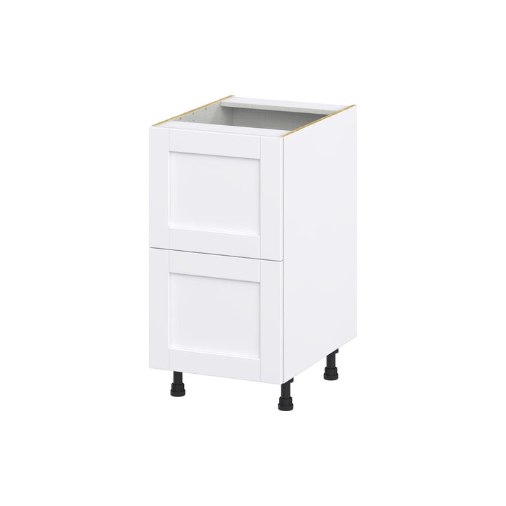 Hugo&Borg Rosemont 18-in W x 34.5-in H x 24-in D Glacier White 2-Drawer Base Fully Assembled Cabinet